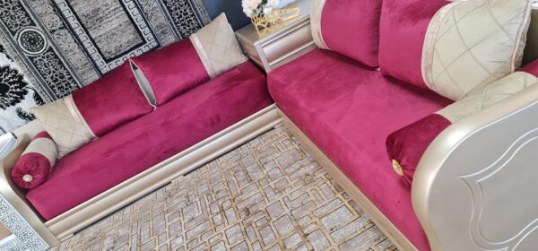 Tissu Bordeaux et Doré - Élégance et Qualité – Image 7