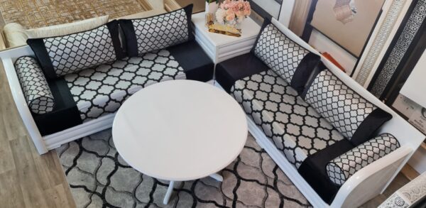 Tissu Moderne Noir et gris - Design Géométrique Élégant – Image 4