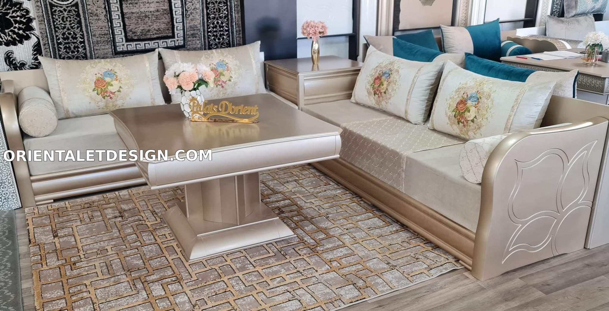 Salon marocain avec accoudoirs larges à Tarascon