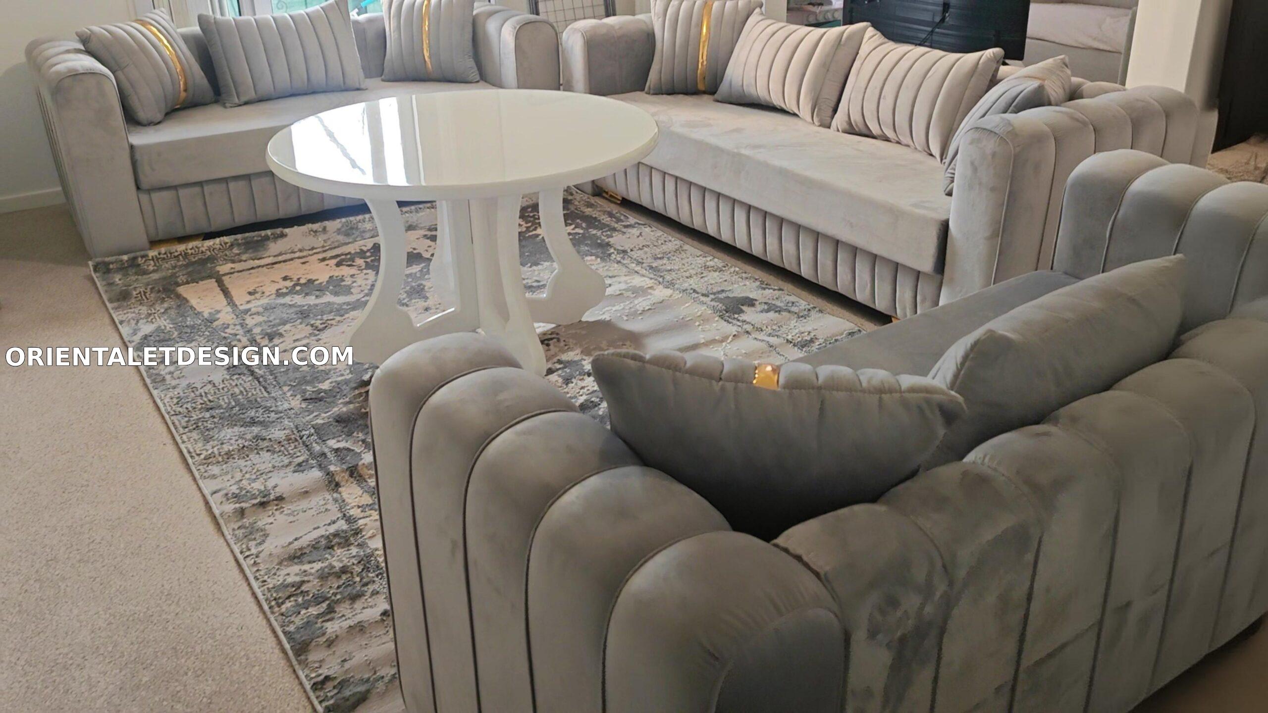 Salon marocain beige classe à Tarascon