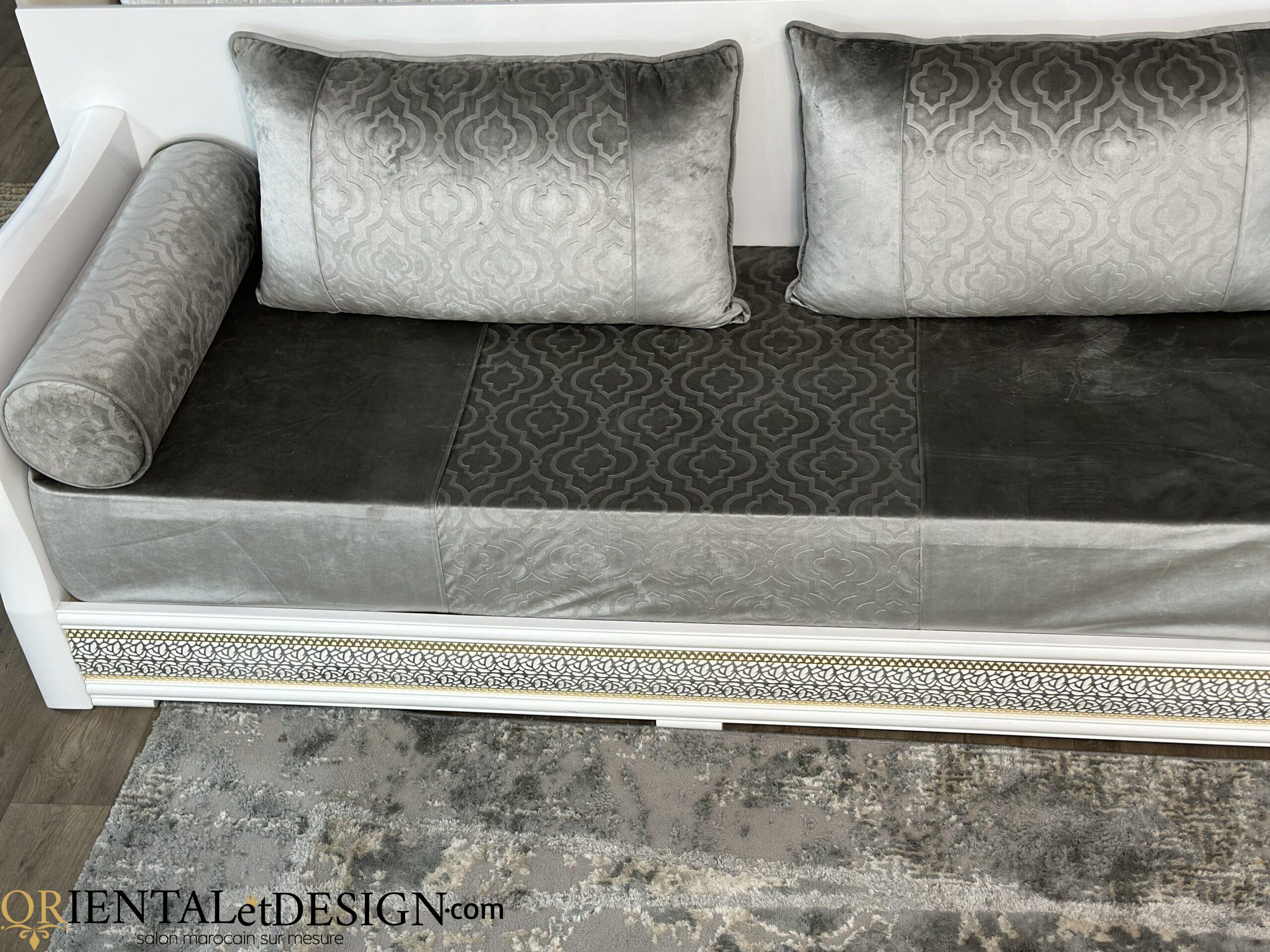 Tissu pour salon marocain Moderne gris 2026 - Géométrique Élégant – Image 5