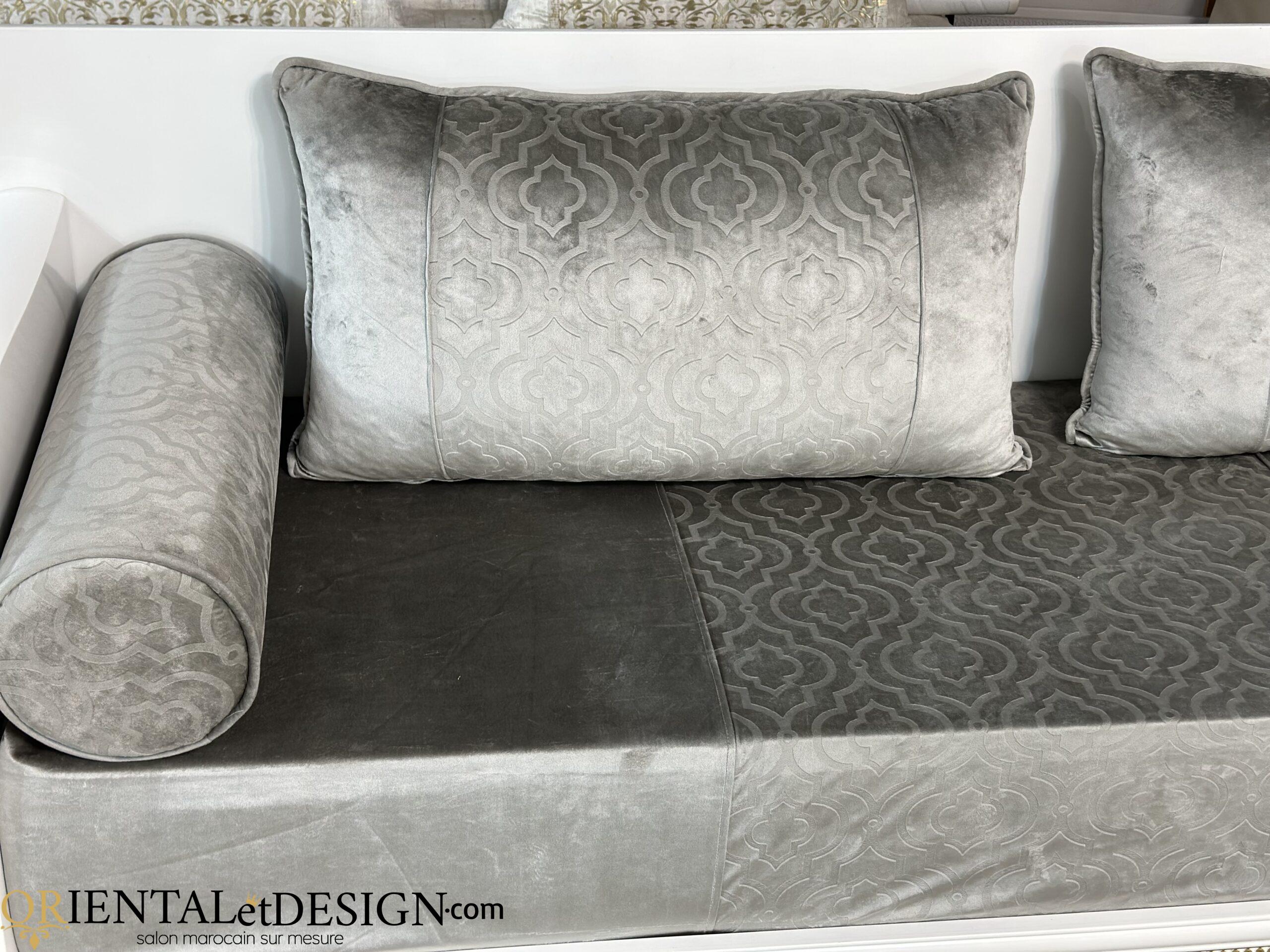 Tissu pour salon marocain Moderne gris 2026 - Géométrique Élégant – Image 4