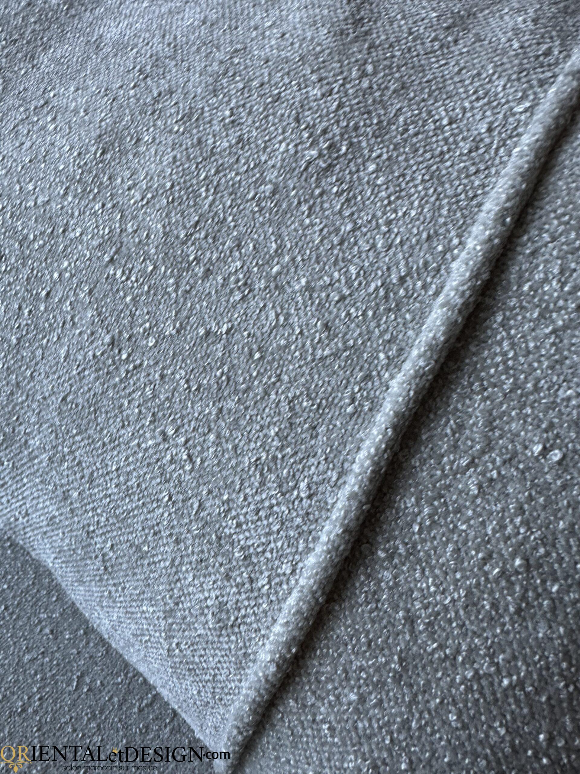 salon marocain Tissu Bocklet Léger gris clair - 2026 – Image 4